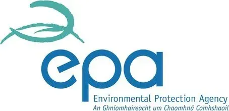EPA logo with teal swirl and blue “epa” text, Environmental Protection Agency.