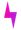 Magenta lightning bolt icon on a white background