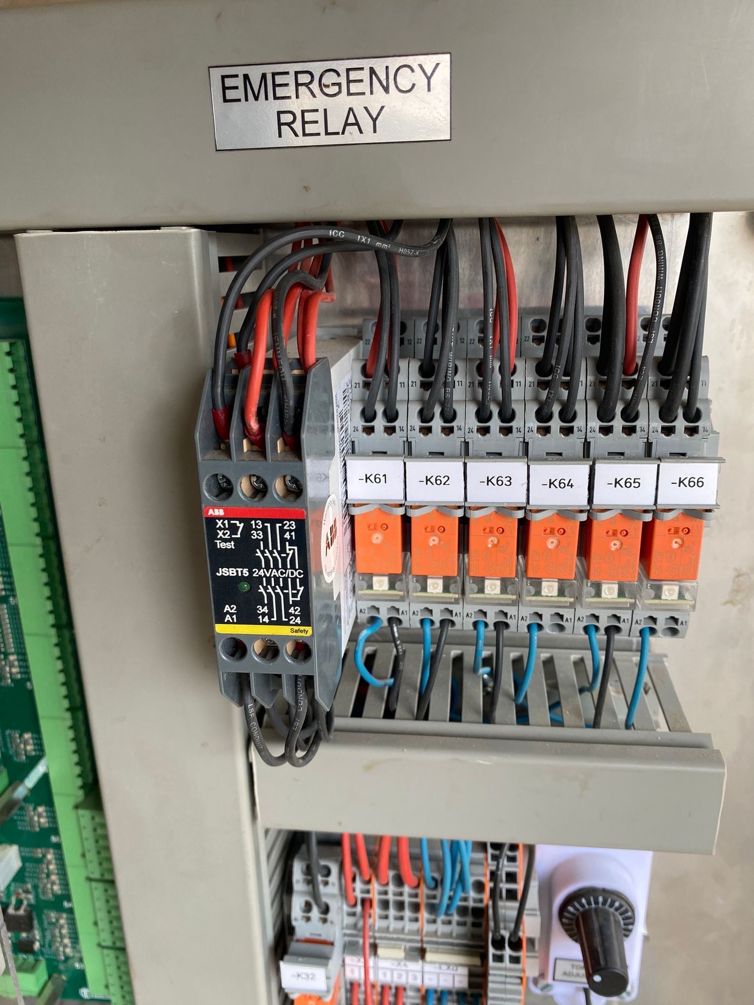 Electrical panel labeled