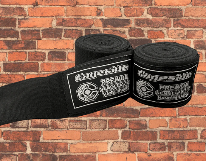 Cageside Mexican Style Hand Wraps  - Black