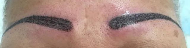 after brow tattoo