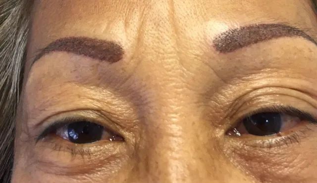 after brow tattoo