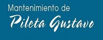 Un fondo azul con escritura blanca que dice mantenimiento de pilota gustavo