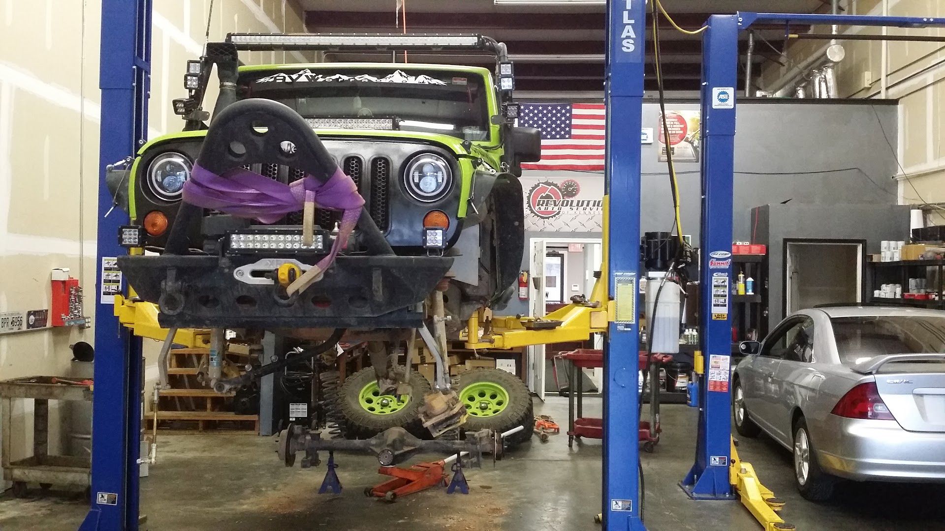 Jeep Wrangler Lifted for Auto Repair Service in Kennesaw, GA | Revolution Auto Service