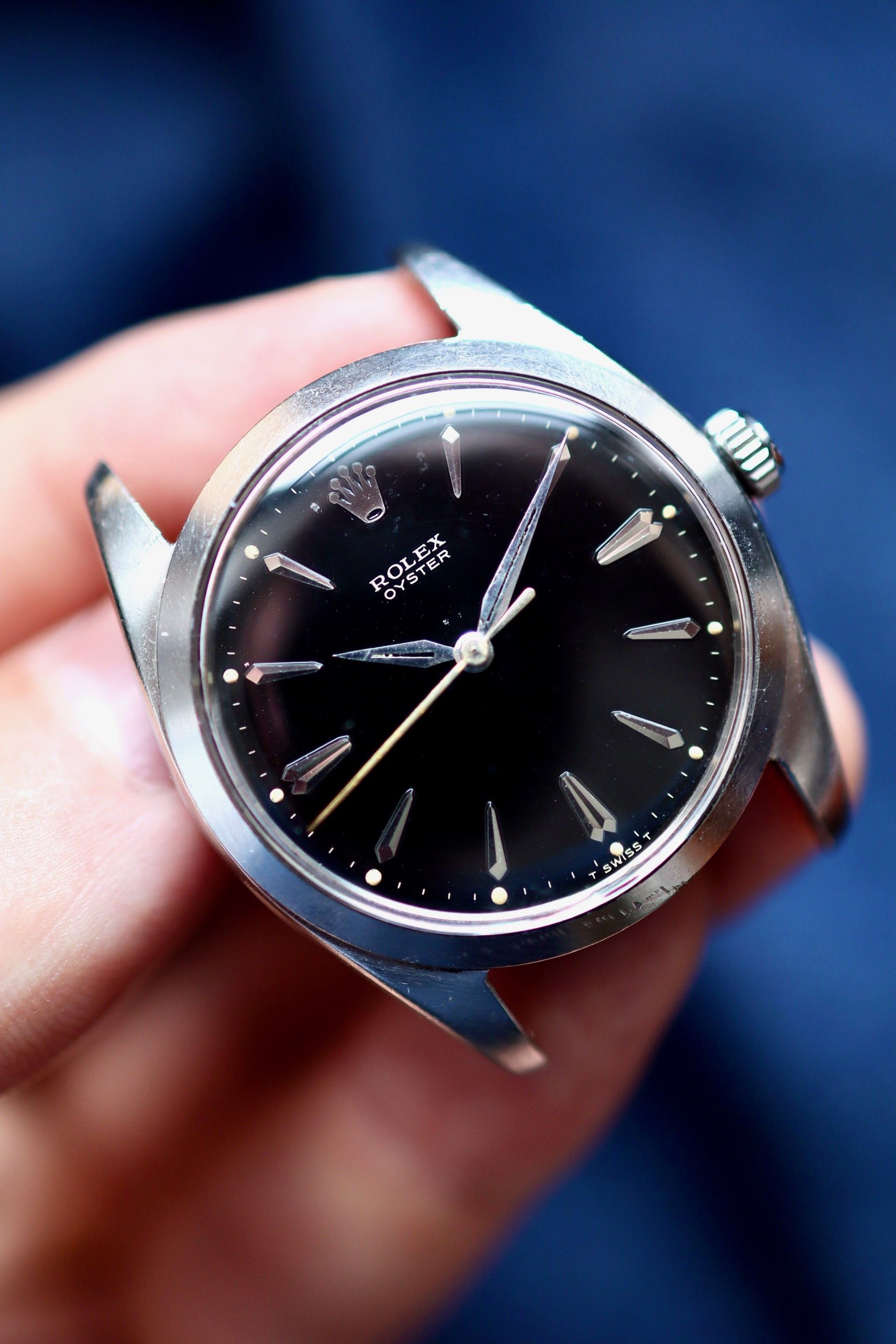 Rolex ref. 6424 “Big Oyster” in 36mm w/ glossy gilt dial | circa 64’