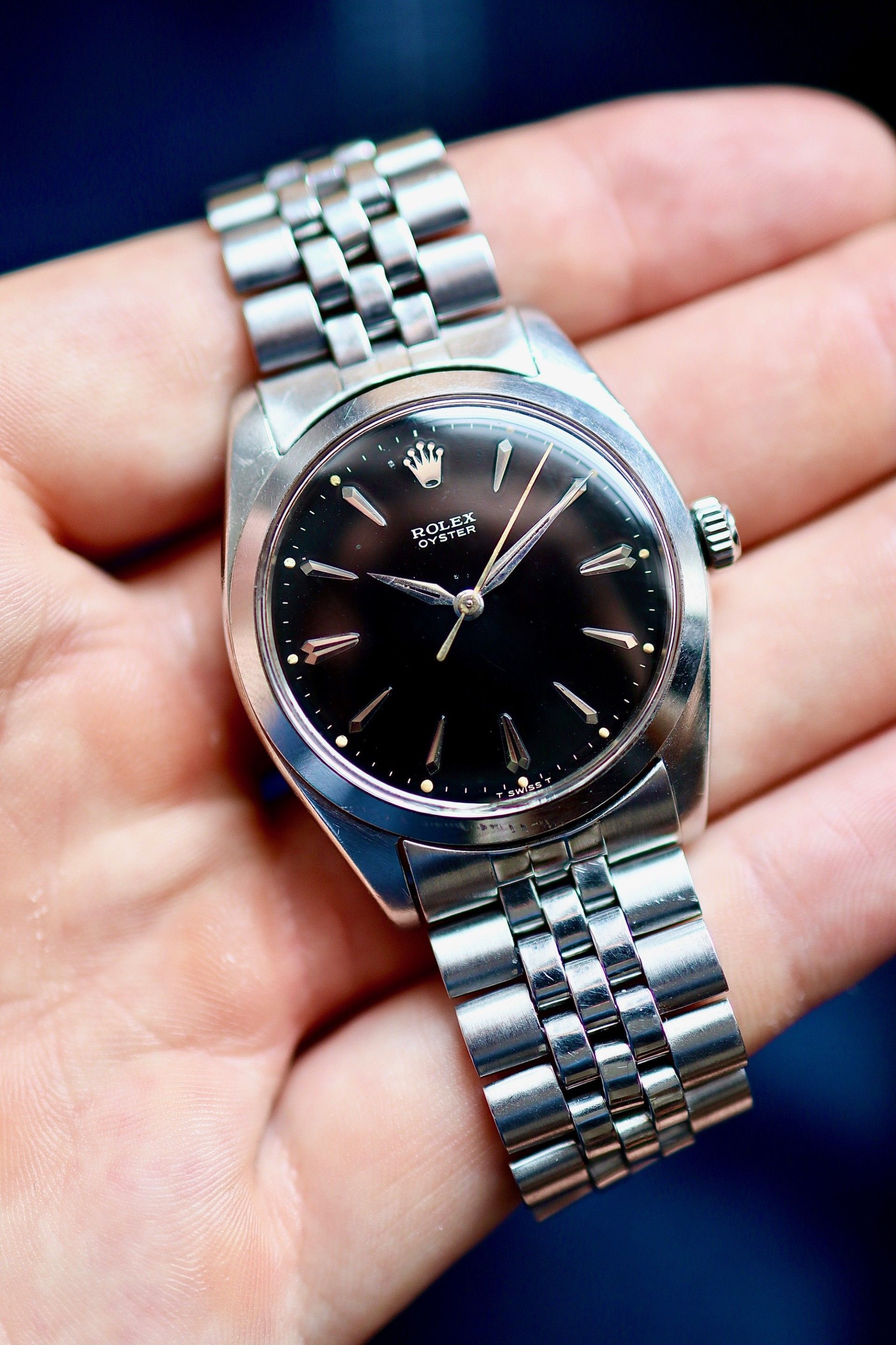 Rolex ref. 6424 “Big Oyster” in 36mm w/ glossy gilt dial | circa 64’
