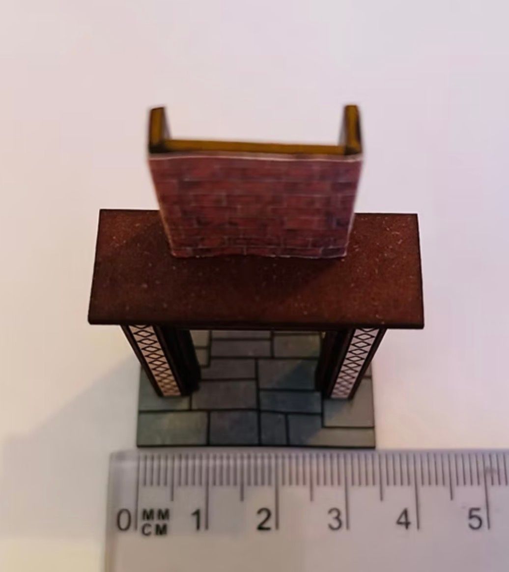 DIAMOND PATTERNED FIREPLACE 1/48 scale KIT