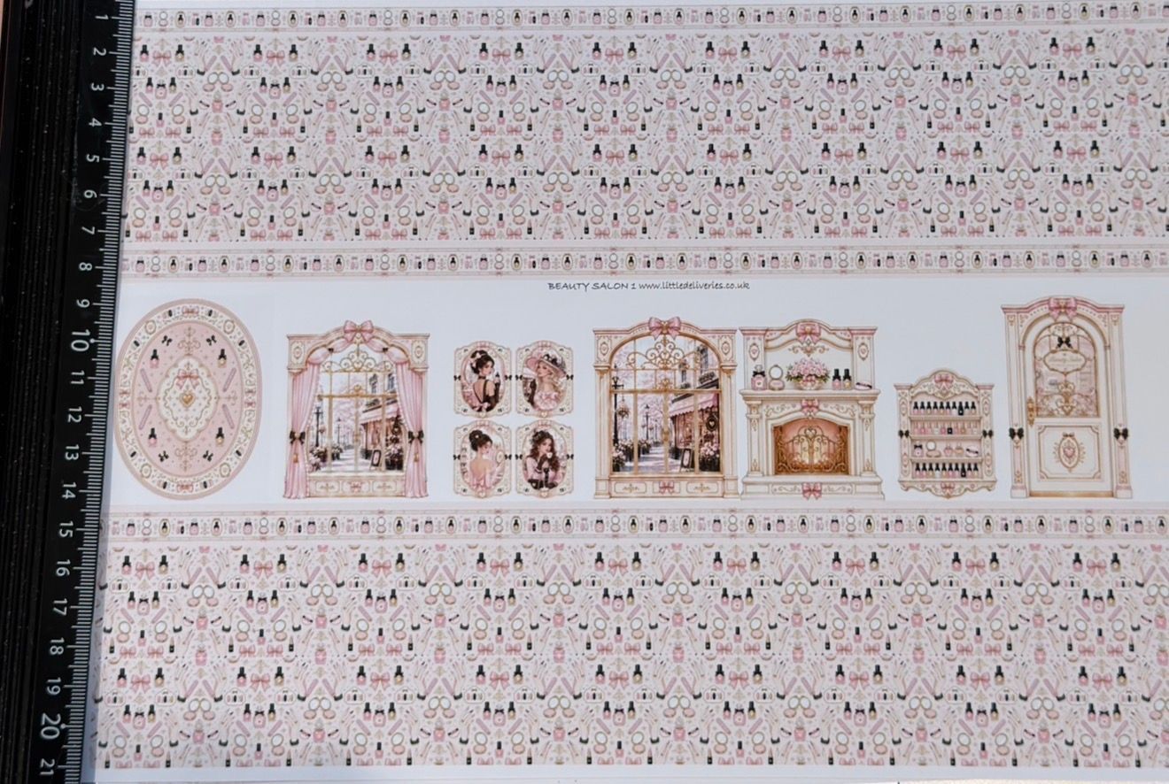 SET Wallpaper, fabric, BEAUTY SALON 1