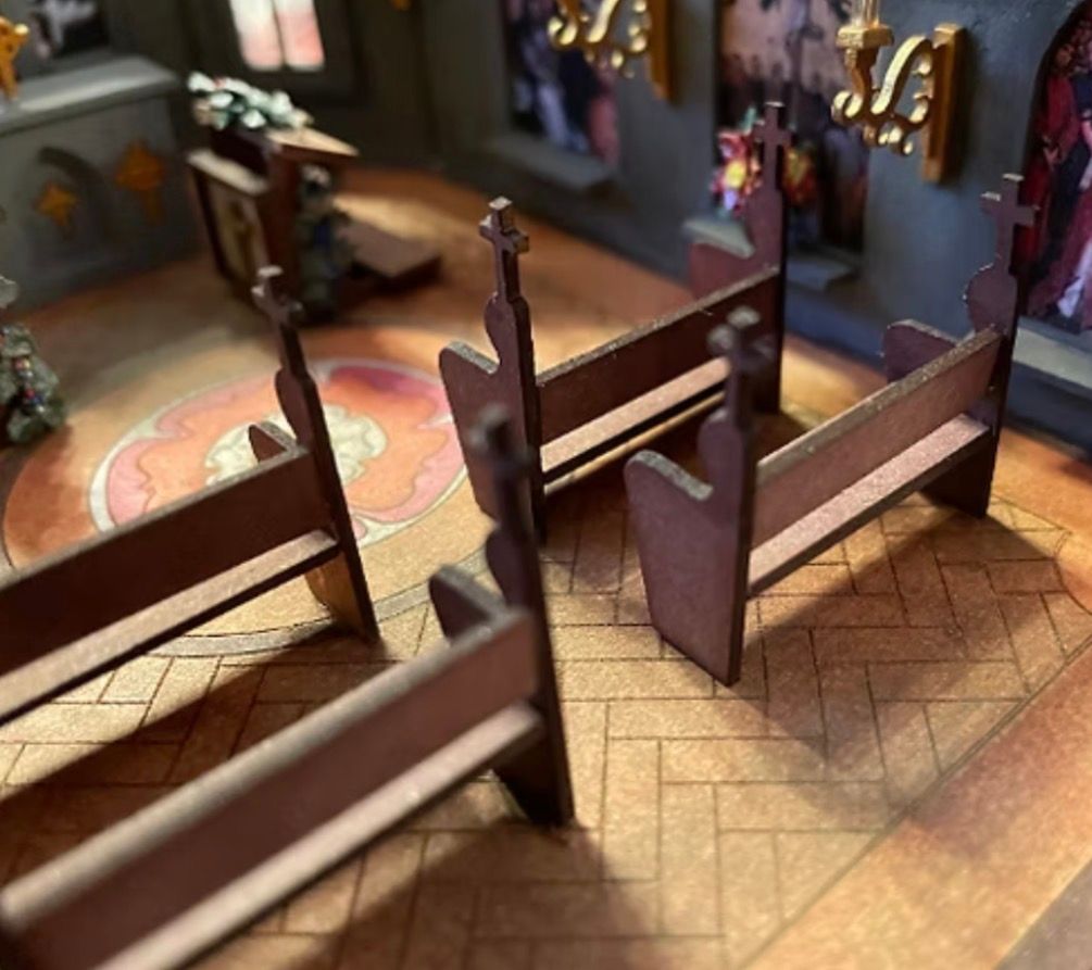 MEDIEVAL/GOTHIC PEW 1/48 scale KIT
