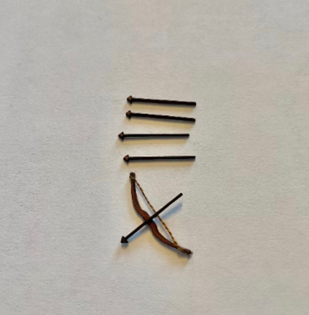 BOW WITH 5 ARROWS. 1/48 scale KIT