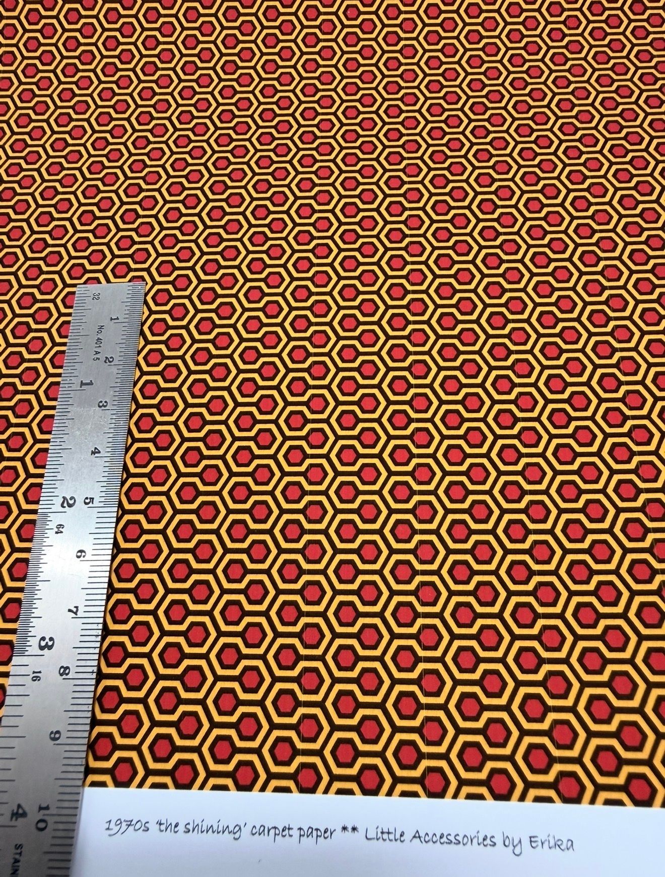 Wallpaper /fabric/carpet 1970s 'THE SHINING'. 1/48 scale