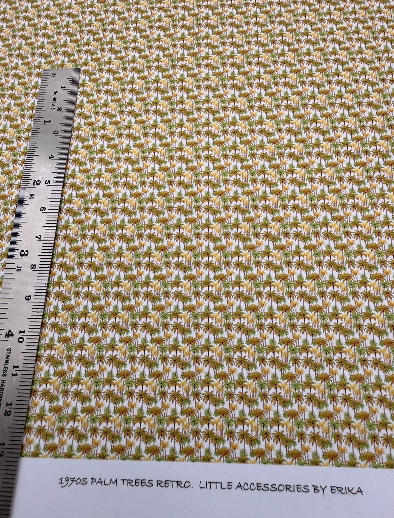 Wallpaper / fabric palm trees 1970 s RETRO 1.48 SCALE