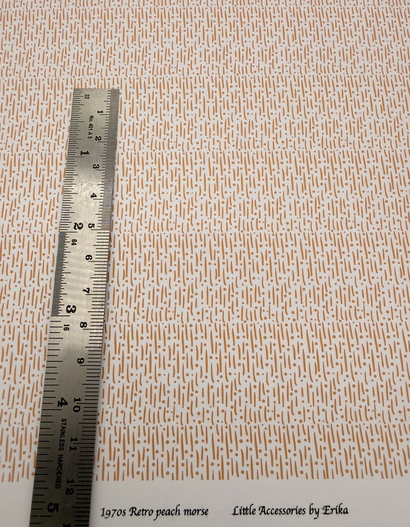 Wallpaper / fabric 1970S RETRO PEACH MORSE 1/48 SCALE
