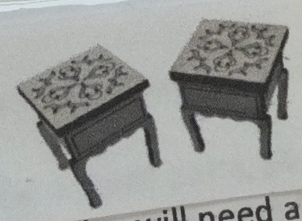 Casa Verona Bed side tables. 1/48 scale