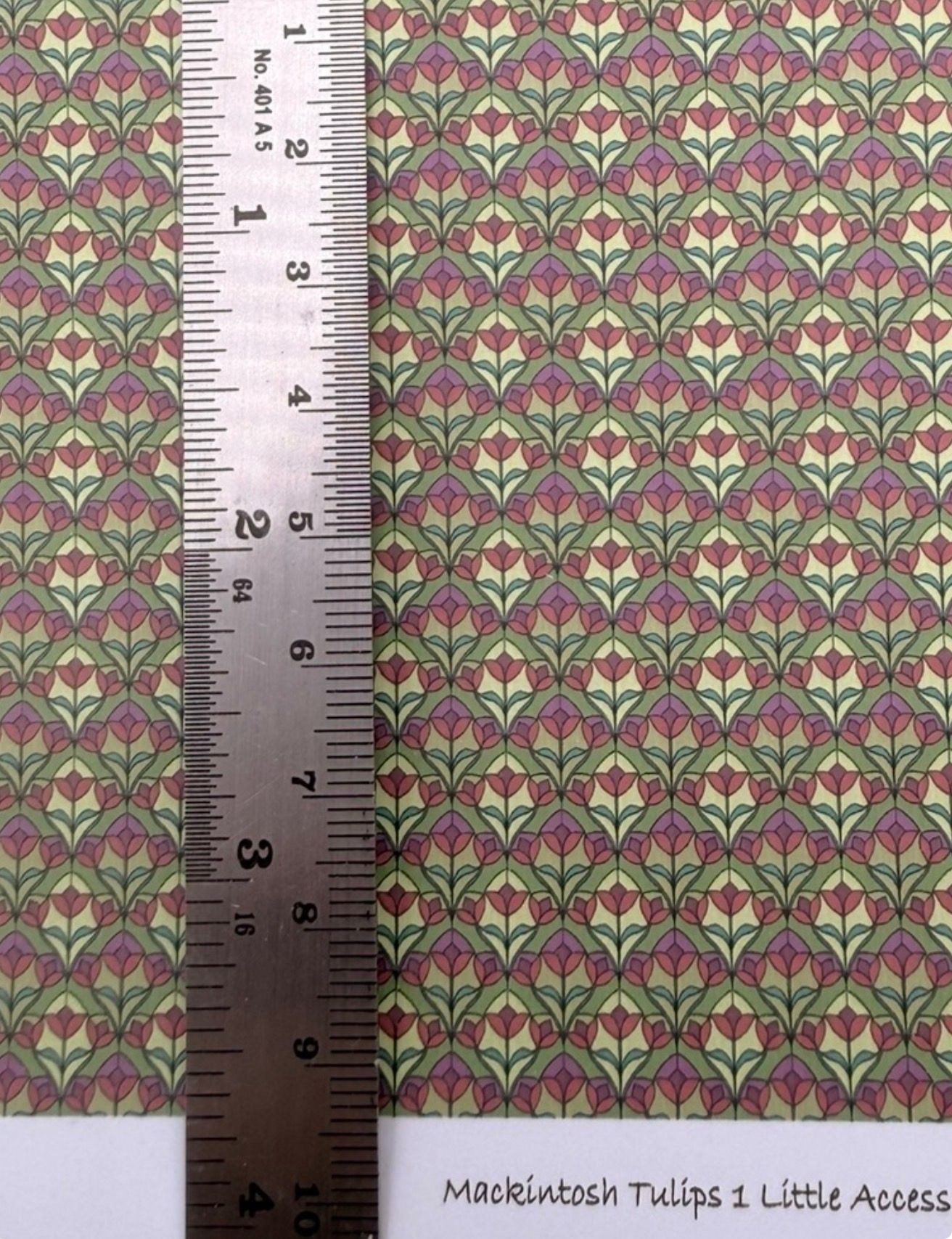 Wallpaper/fabric Mackintosh Tulips 1 1/48 scale