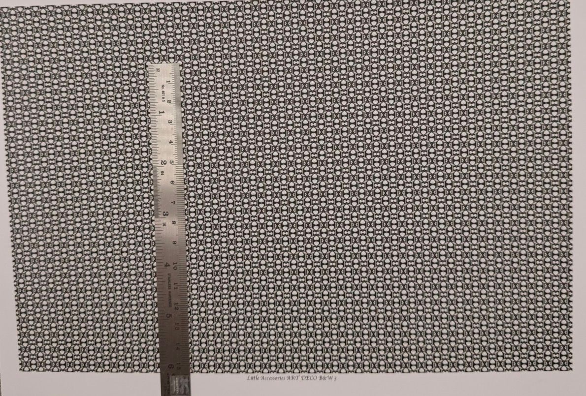 Wallpaper/fabric Art Deco B&W 3. 1/48 scale