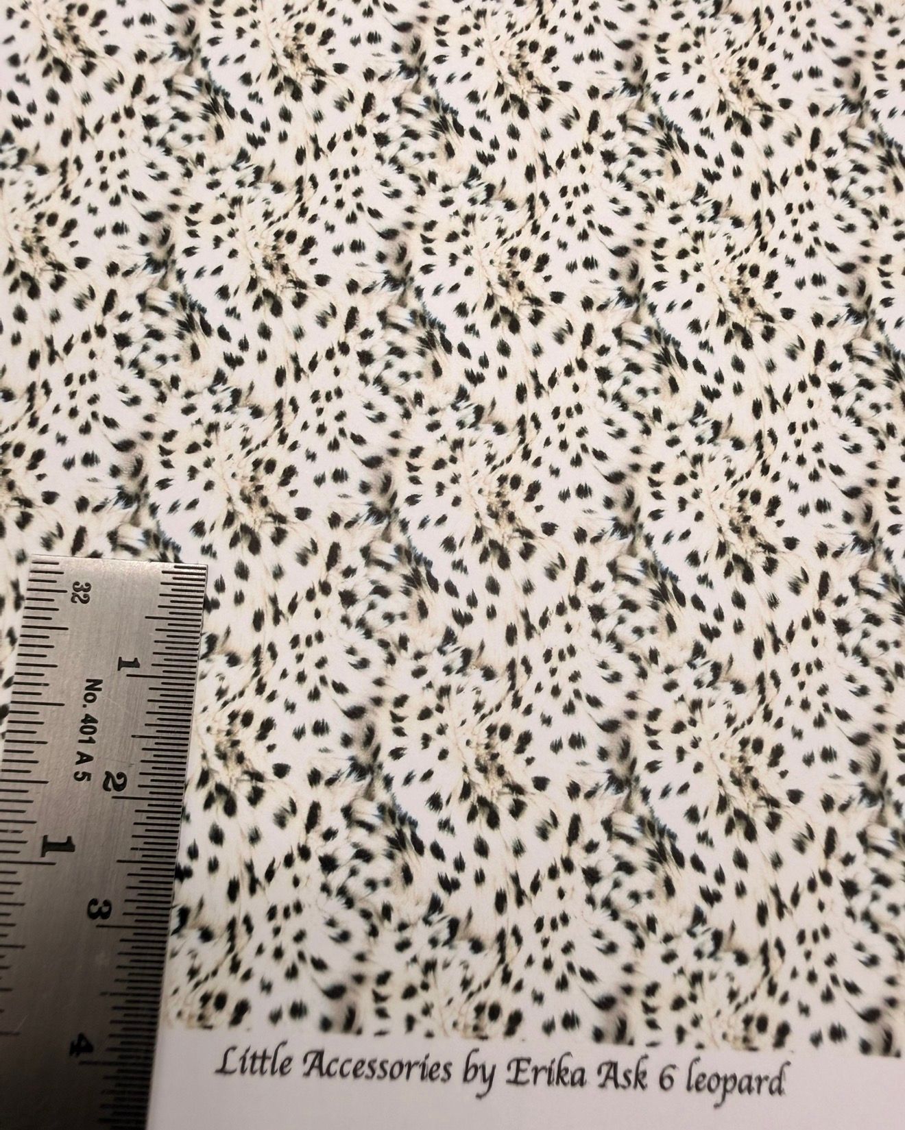 Wallpaper/ fabric. Animal skin leopard 1/48 scale
