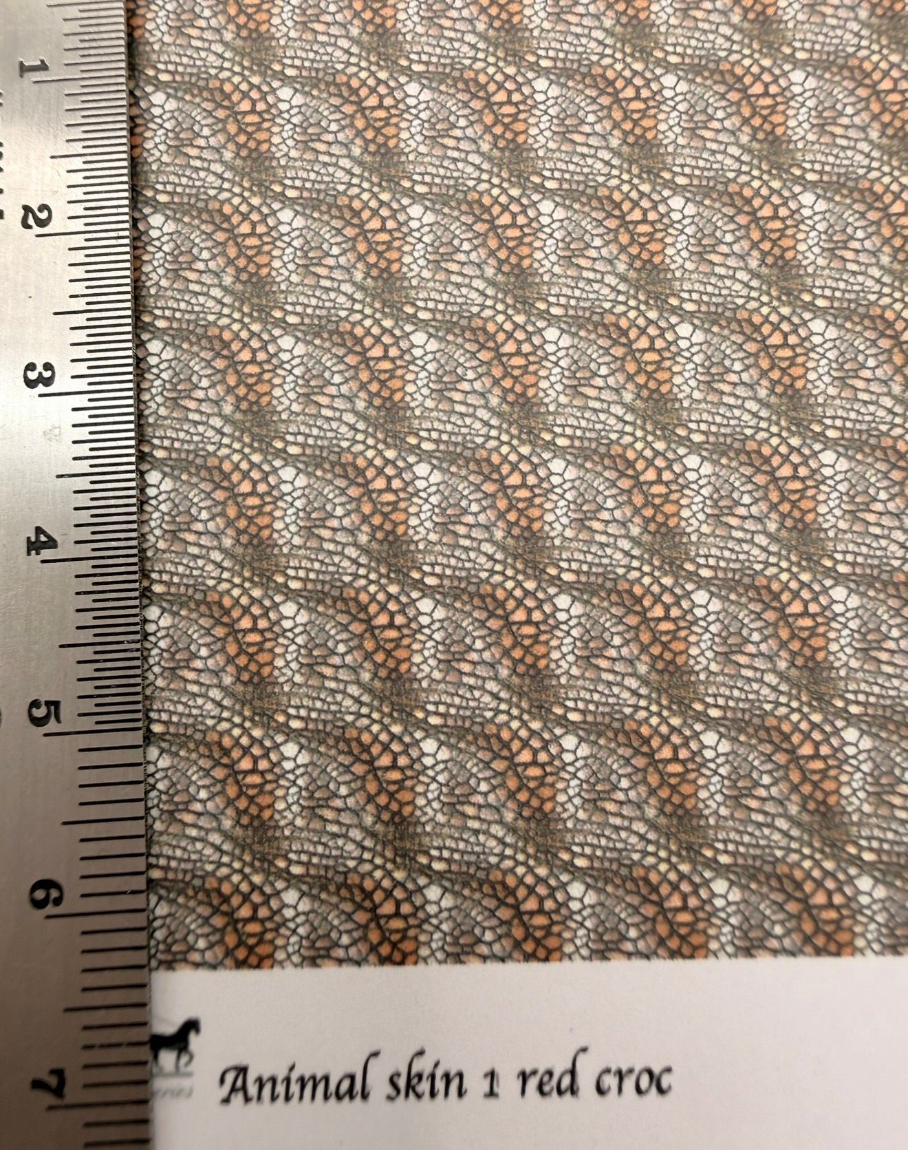 Wallpaper/fabric. Animal skin 2 red croc 1/48