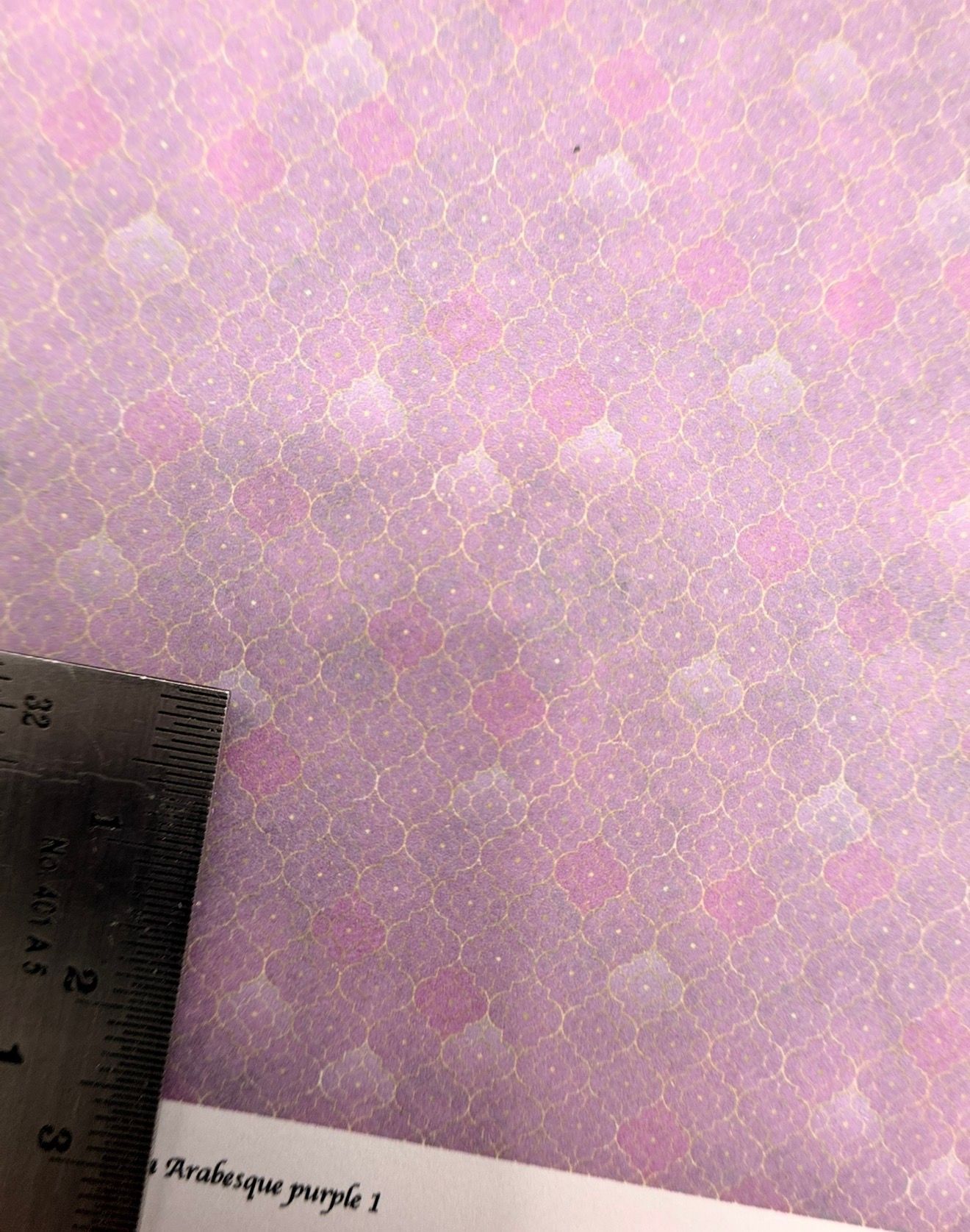 Wallpaper/fabric. Arabesque purple 1. 1/48 sacle