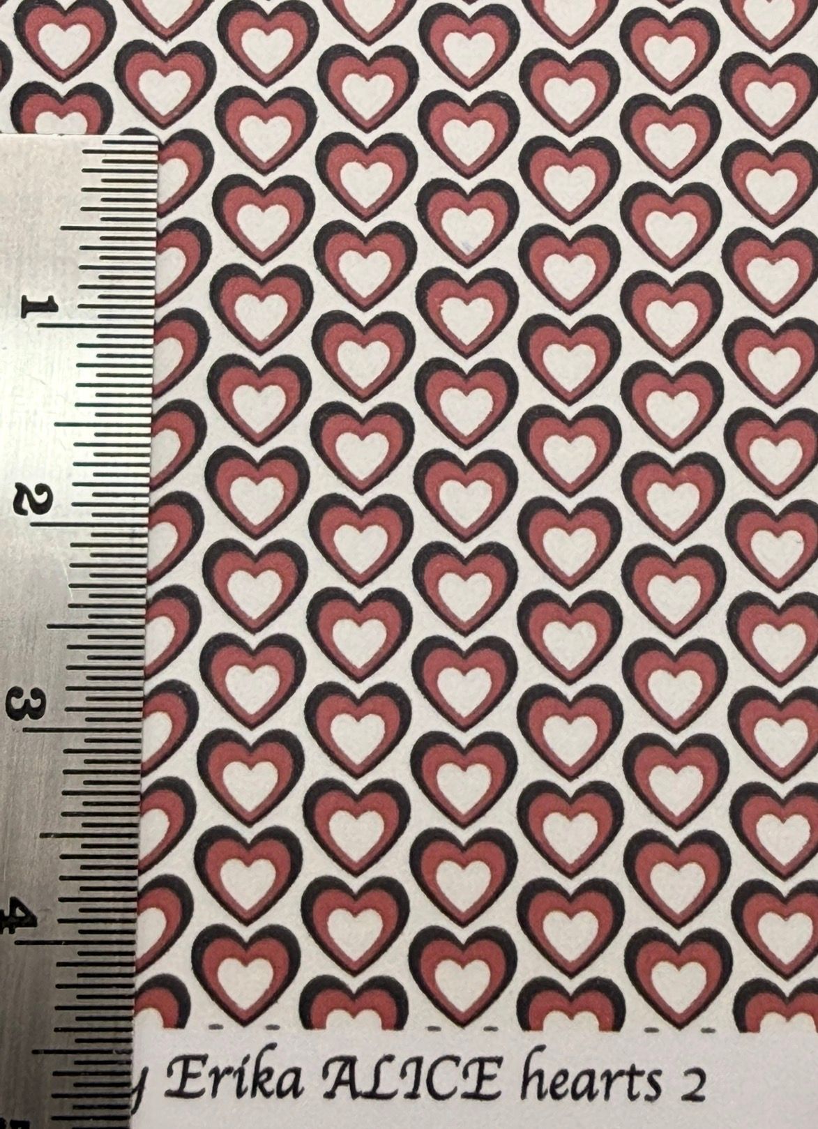 Wallpaper/fabric. Children Alice hearts
