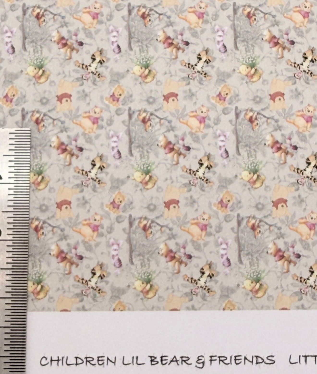 Wallpaper/ fabric. Children lil bear & friends. 1/48 scale