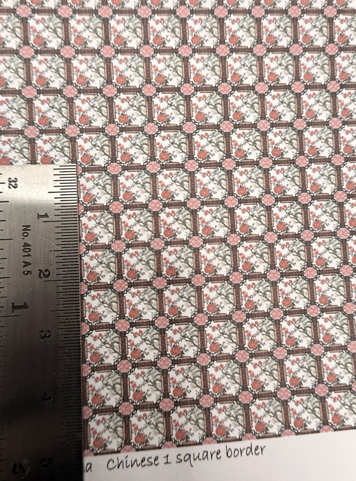 Wallpaper/fabric/ carpet. Chinese 1 square border. 1/48