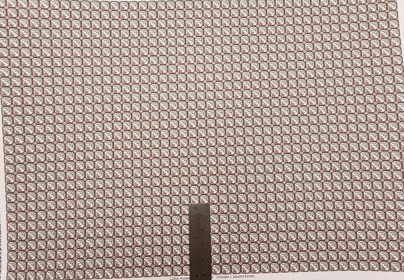 Wallpaper/fabric/ carpet. Chinese 1 square border. 1/48