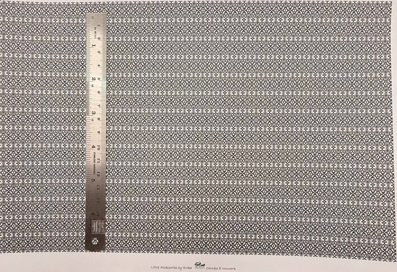 Wallpaper/fabric. Chinese 8 ironwork. 1/48