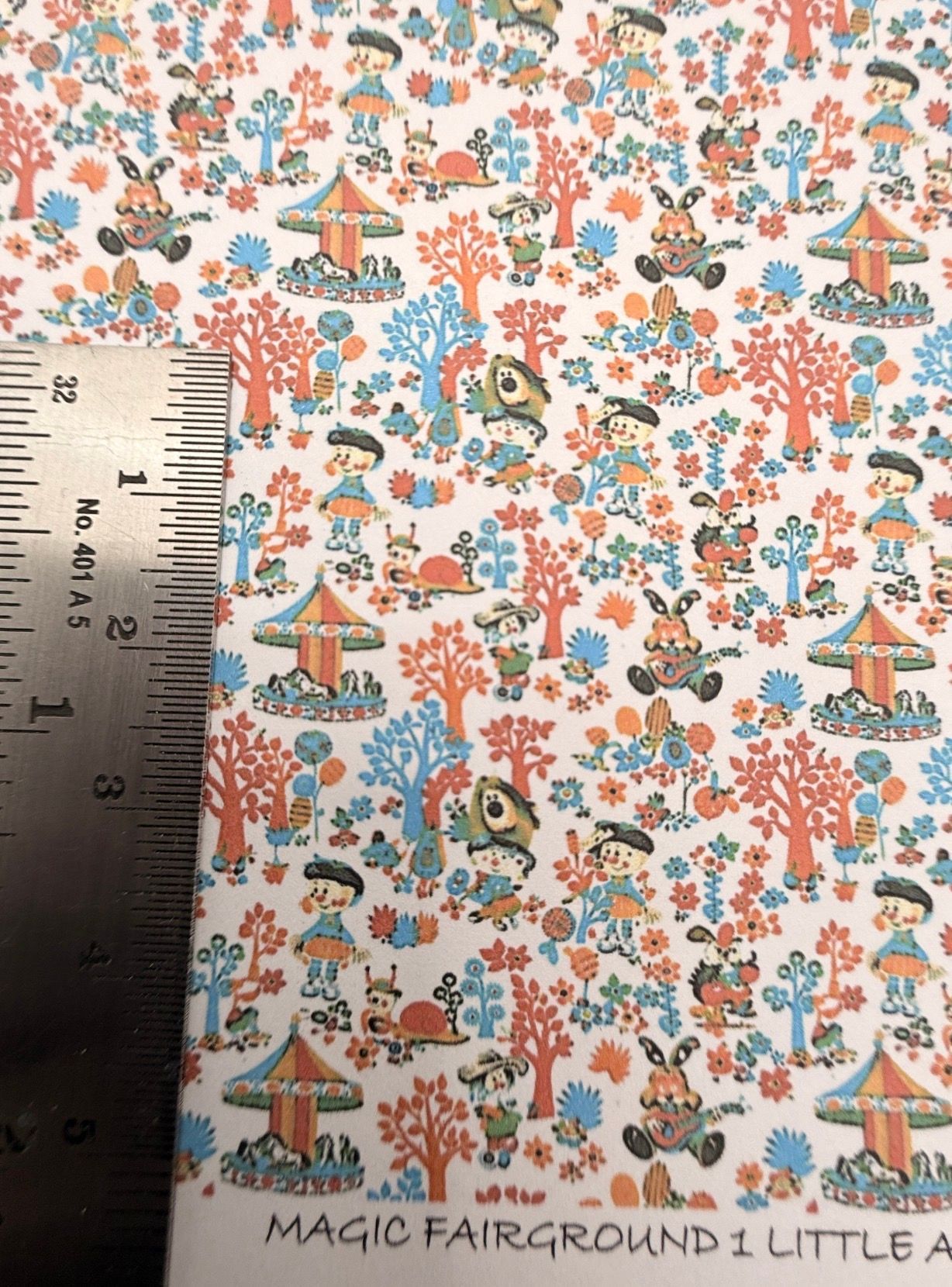 Wallpaper/fabric. Children Magic fairground 1 - 1/48 scale
