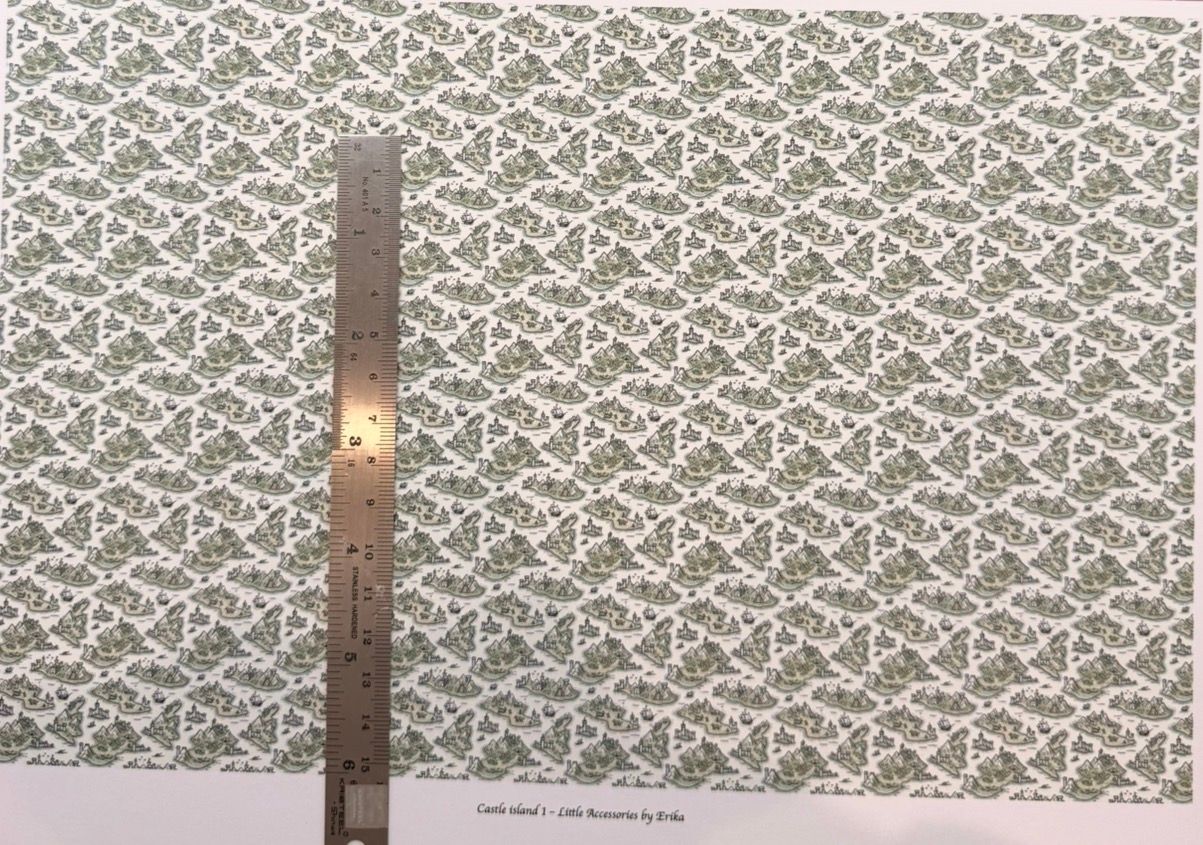 Wallpaper/fabric/carpet. Castle island 1 - 1/48 scale
