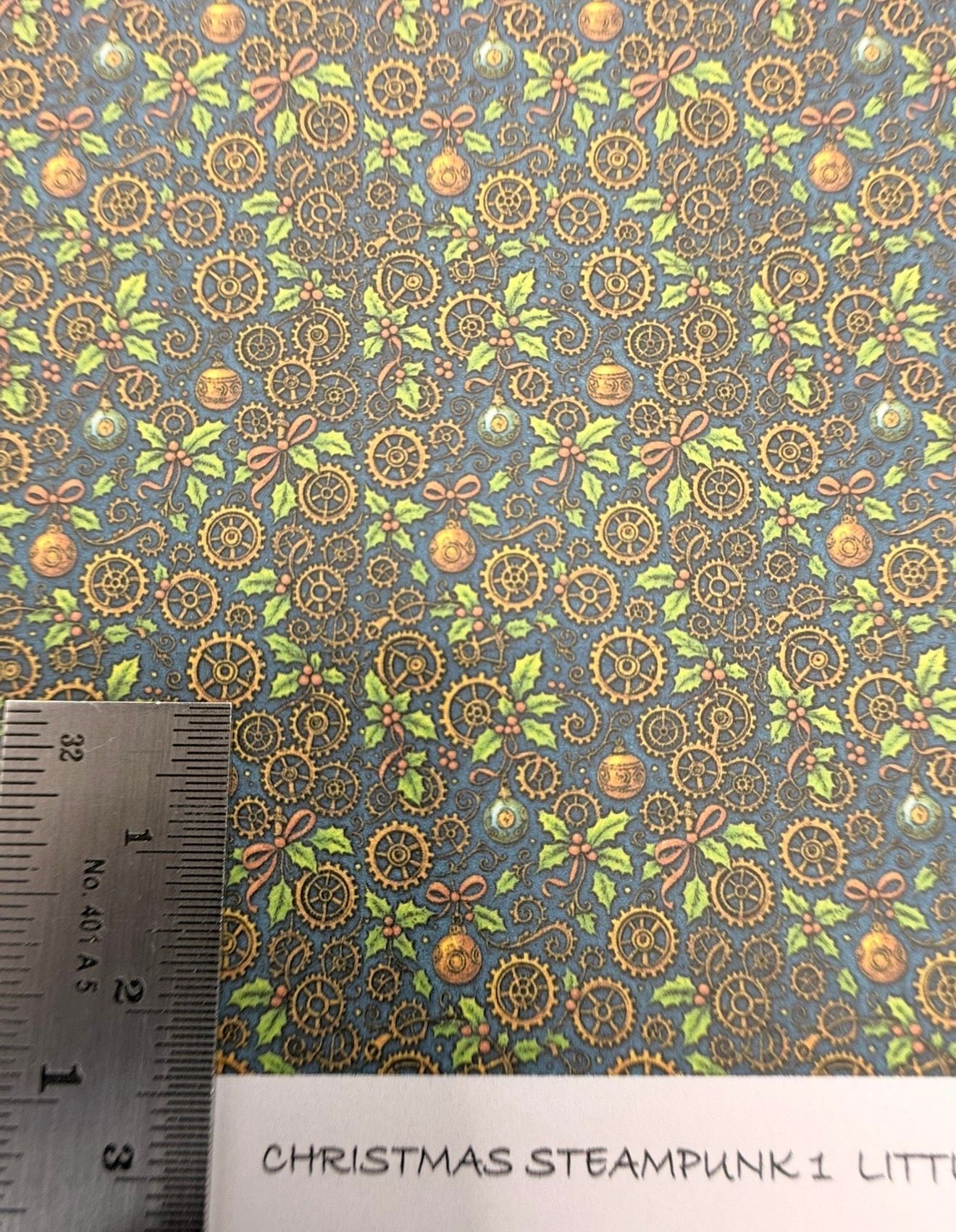 Wallpaper/fabric. Christmas steampunk 1 - 1/48 scale