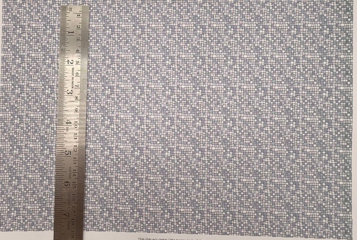 Wallpaper FLOORING tiles lilac mis shapes 1/48 scale