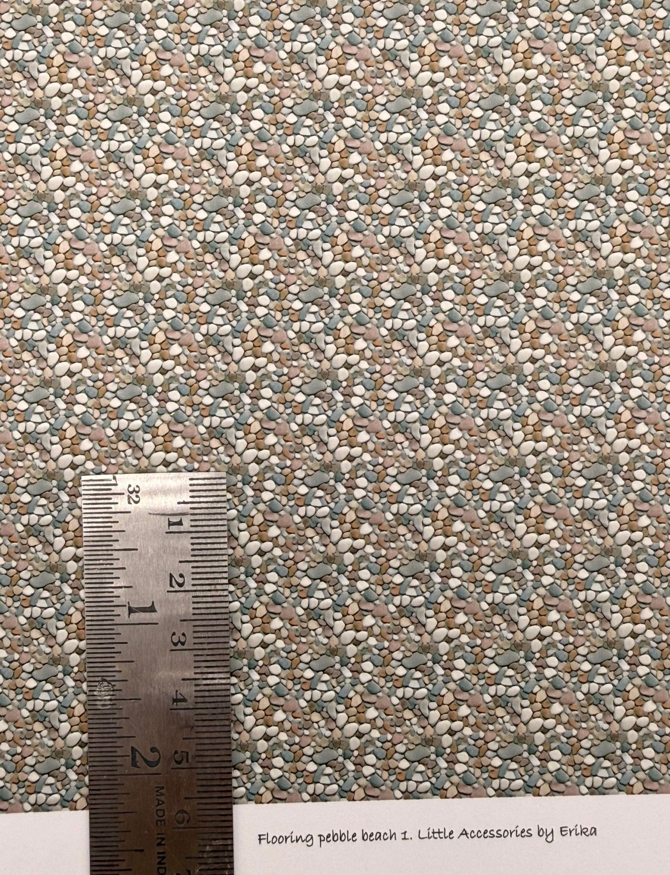 Wallpaper/fabric/carpet. FLOORING pebble beach 1 - 1/48 scale