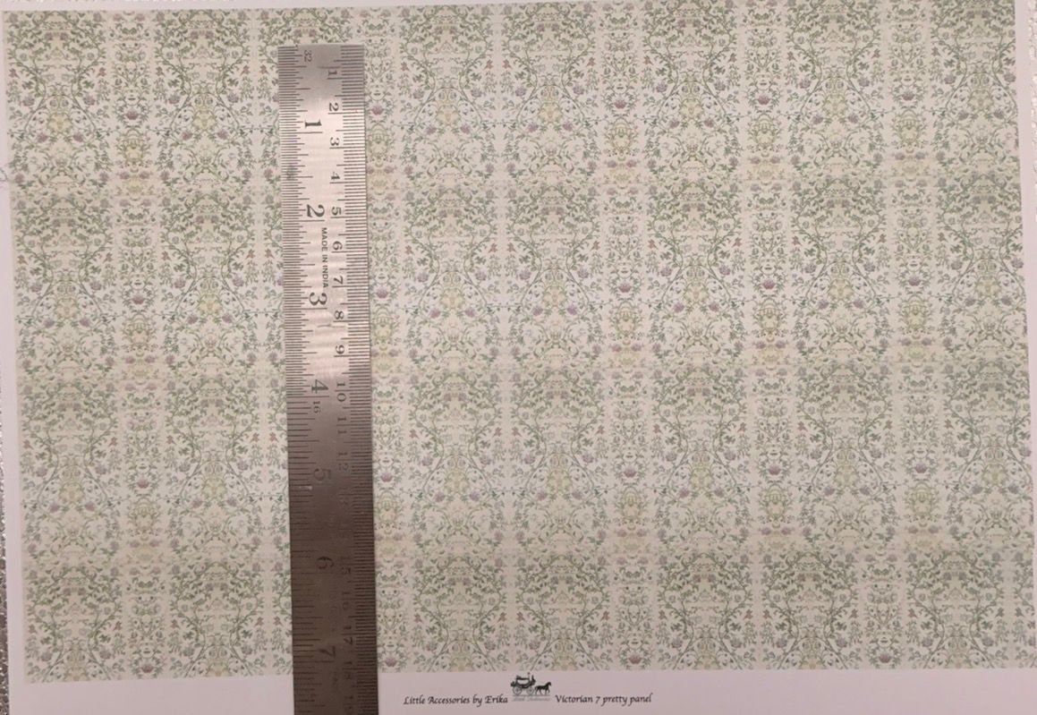 Wallpaper/fabric/carpet. Victorian 7 pretty panel, 1/48 scale