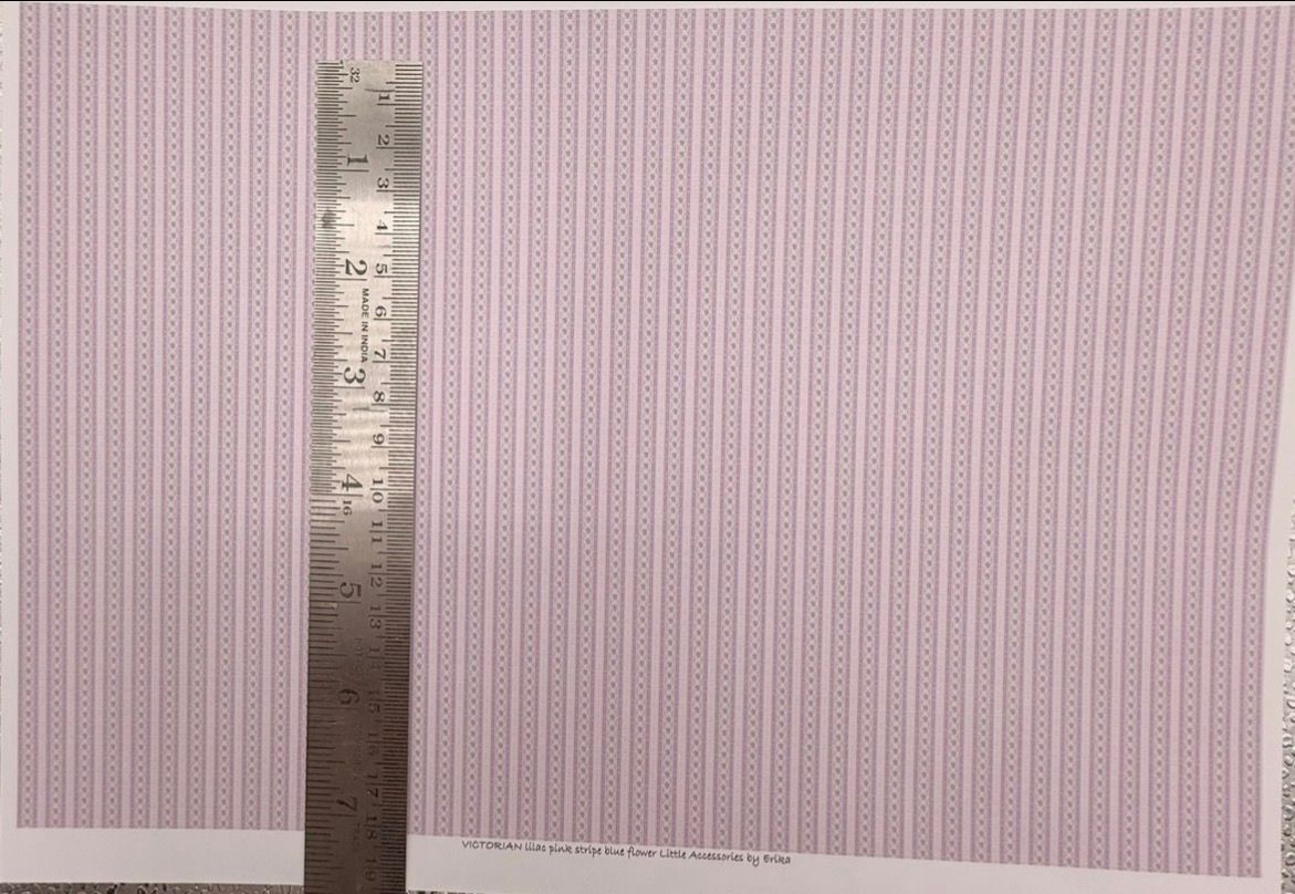 Wallpaper/fabric/carpet. Victorian lilac link stripe blue flowers