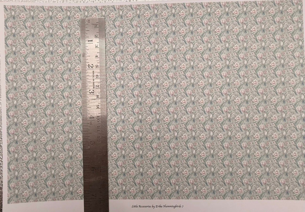 Wallpaper/fabric/carpet. Humming birds 7 - 1/48 scale.