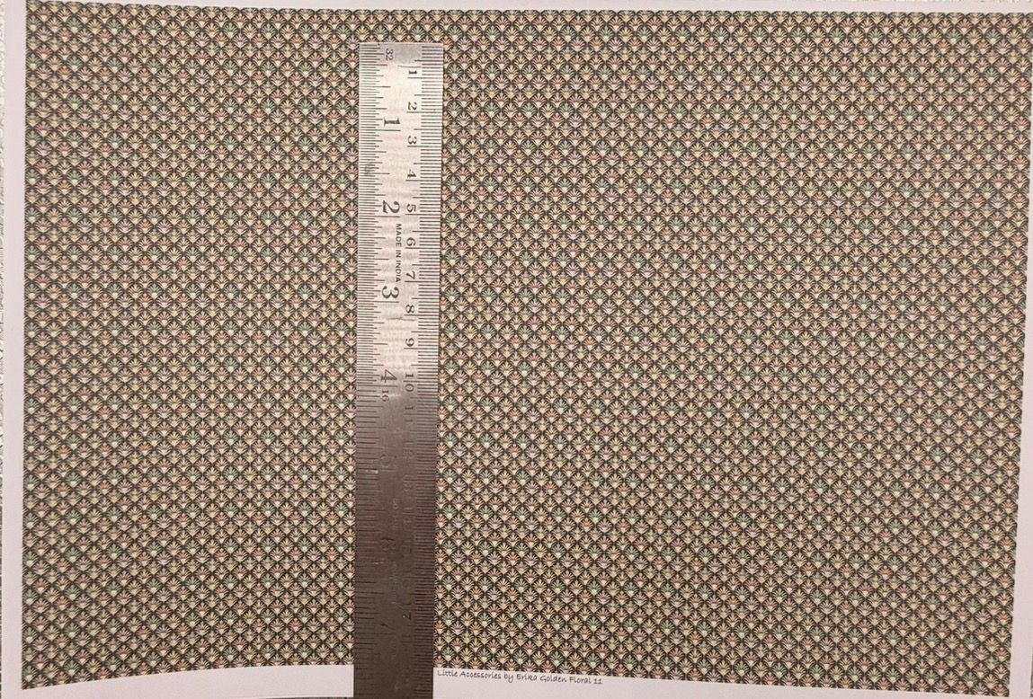 Wallpaper/fabric/carpet. Golden floral 11- 1/48 scale