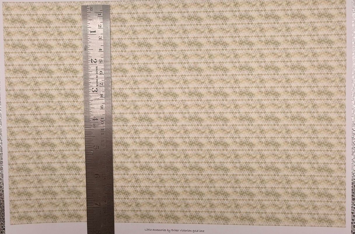 Wallpaper/fabric/carpet . Victorian gold lace/1/48 scale