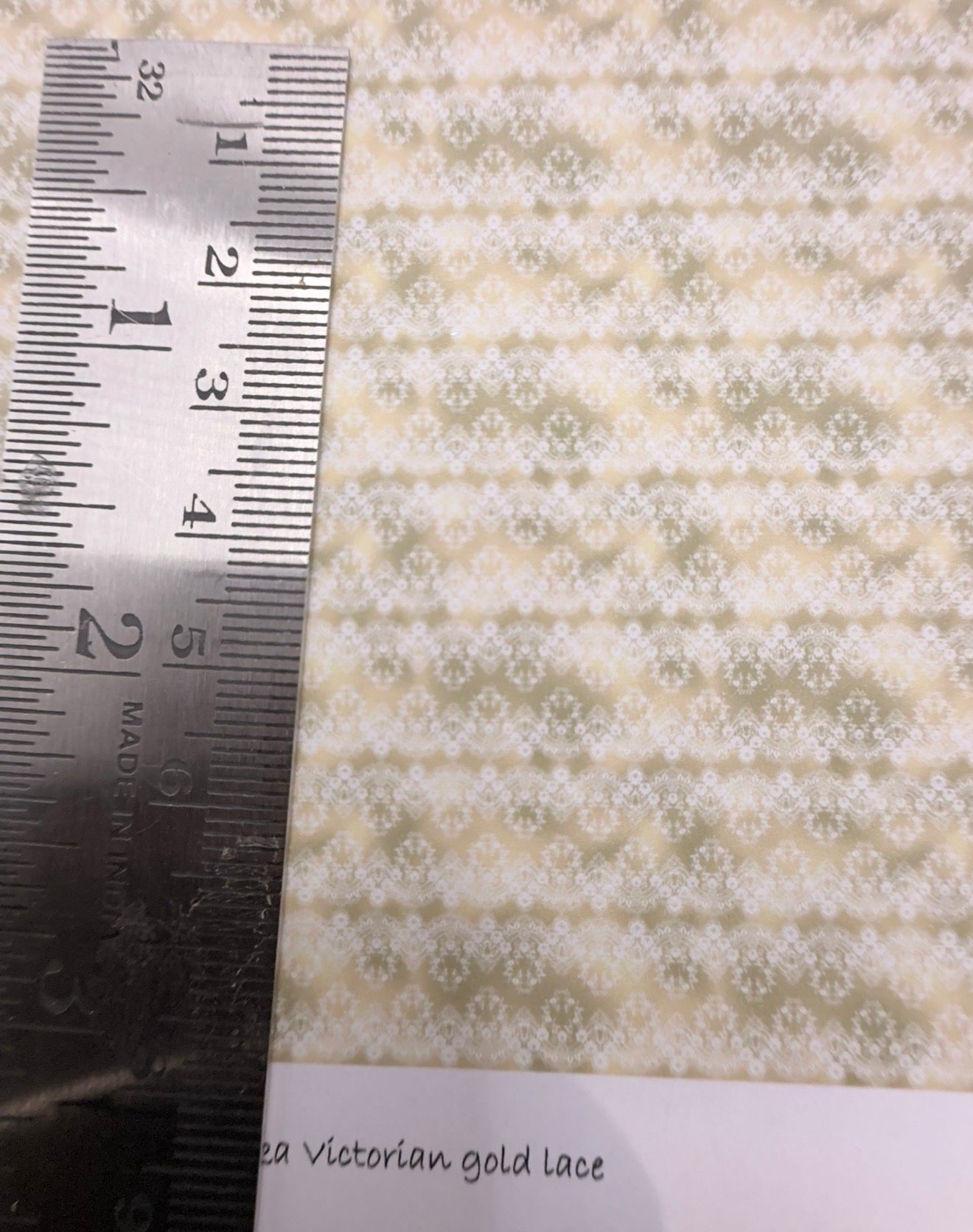 Wallpaper/fabric/carpet . Victorian gold lace/1/48 scale