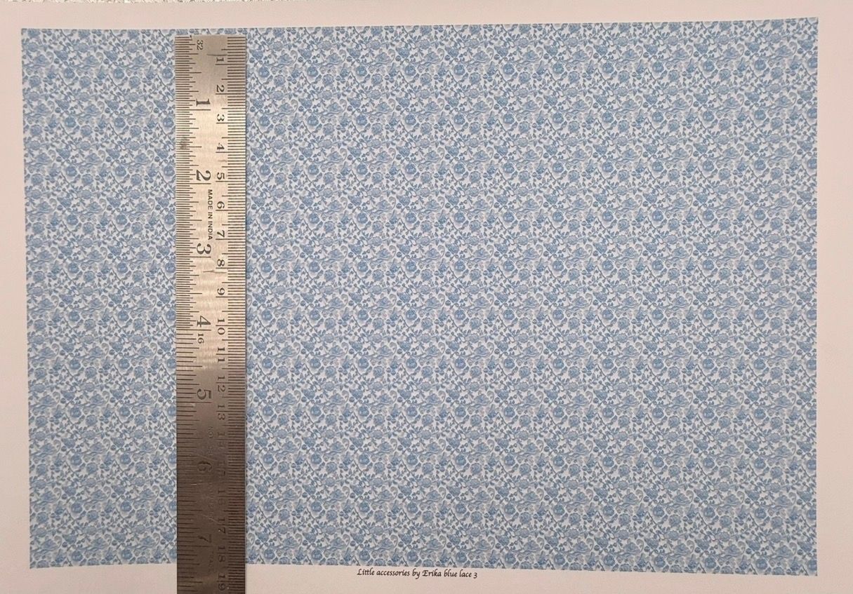 Wallpaper/fabric/carpet. Blue lace 3 - 1/48 scale