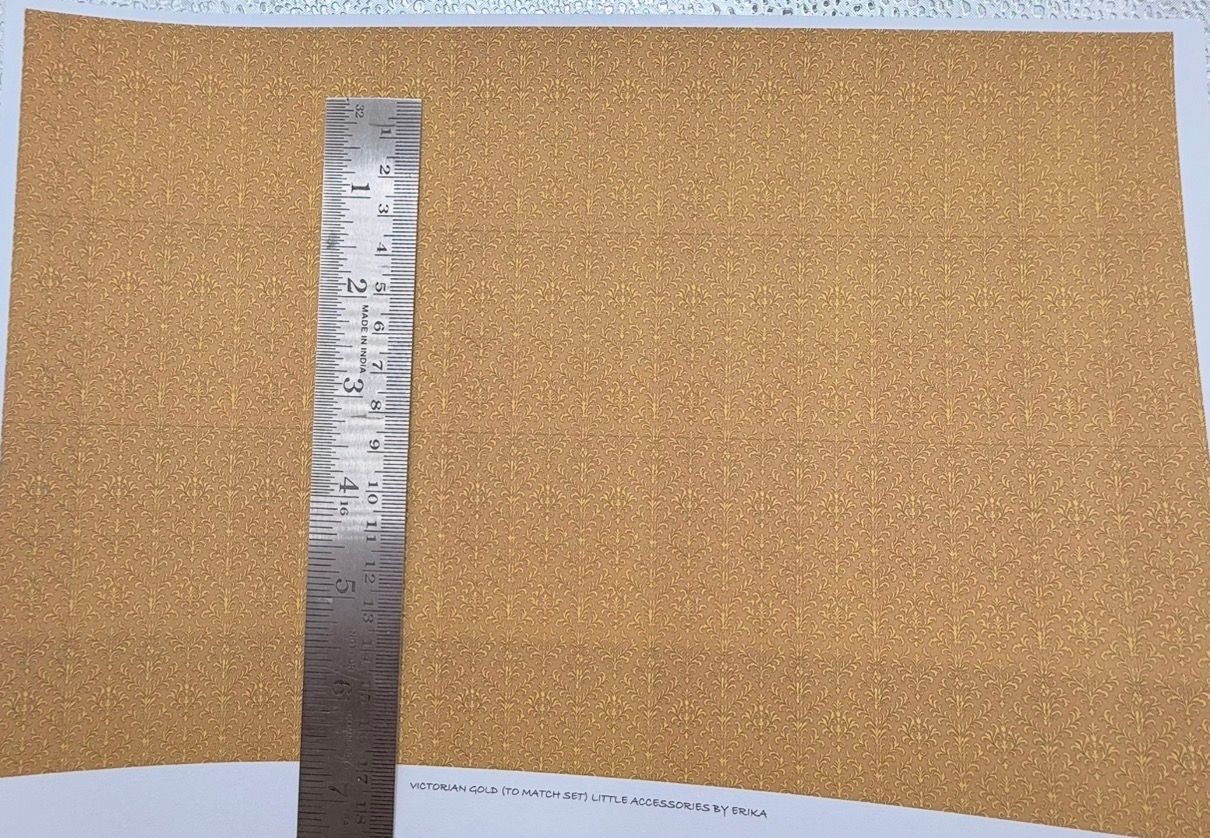 wallpaper/fabric/carpet. Victorian gold - 1/48 scale