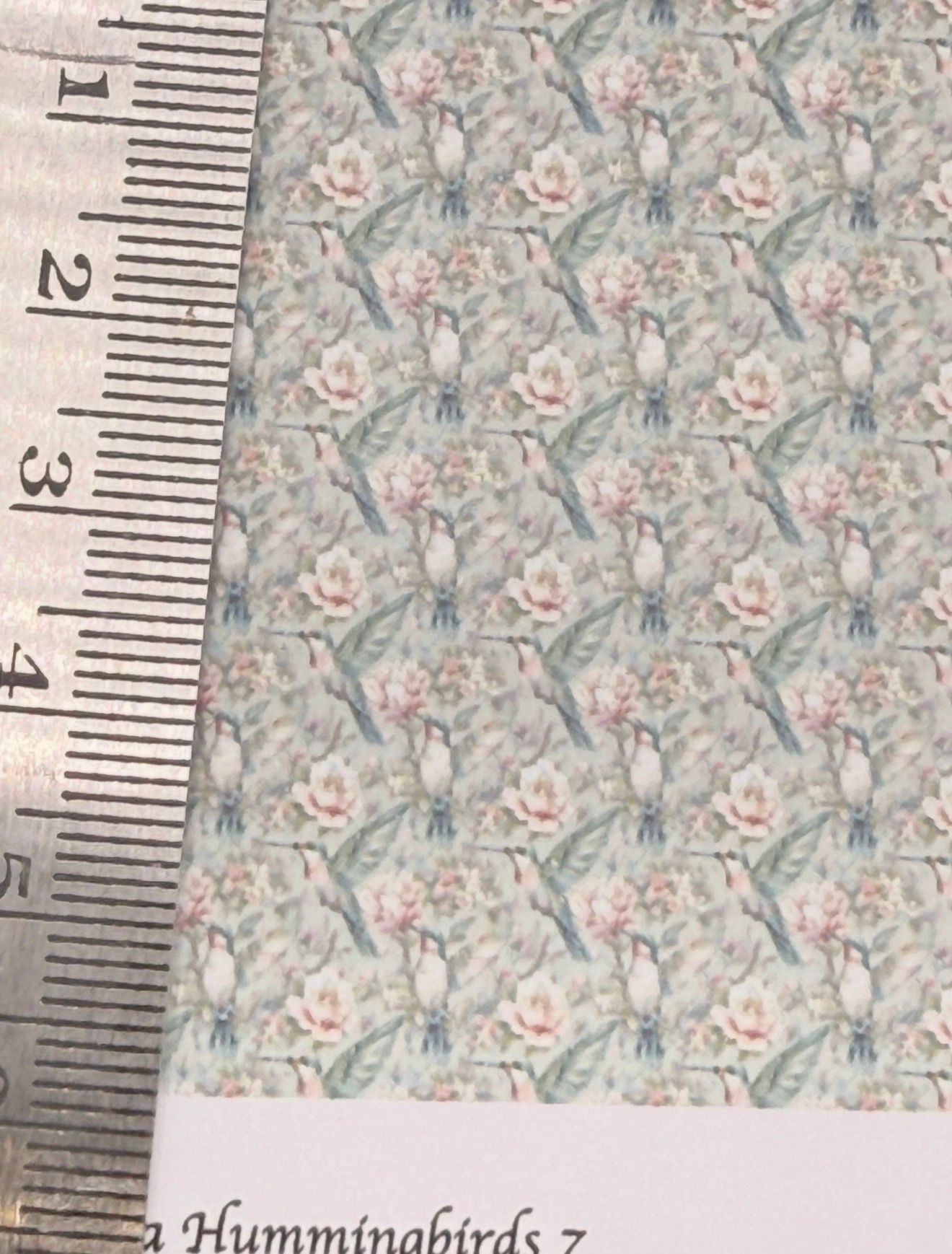 Wallpaper/fabric/carpet. Hummingbirds  7- 1/48 scale