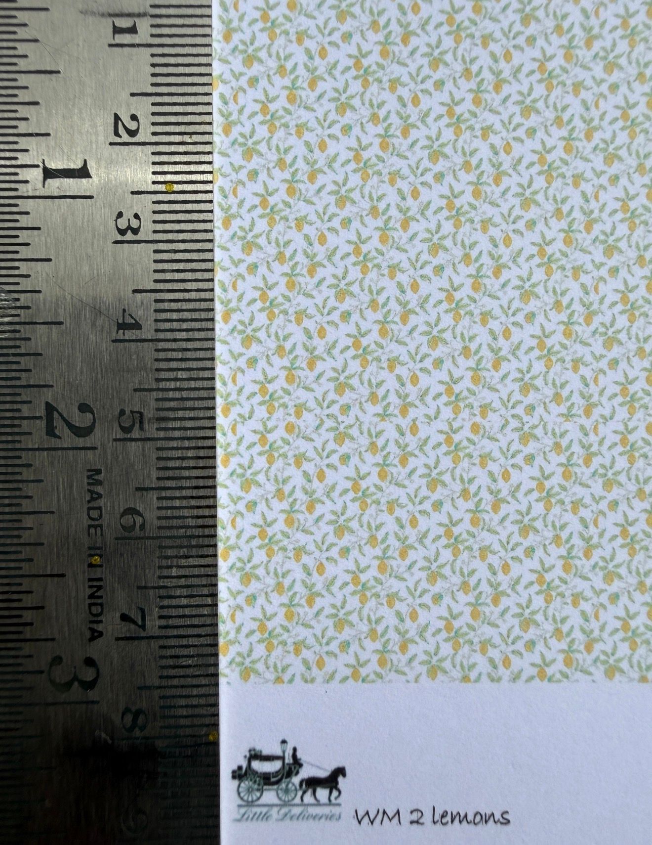 Wallpaper/fabric./carpet WM 2 lemons. 1/48 scale