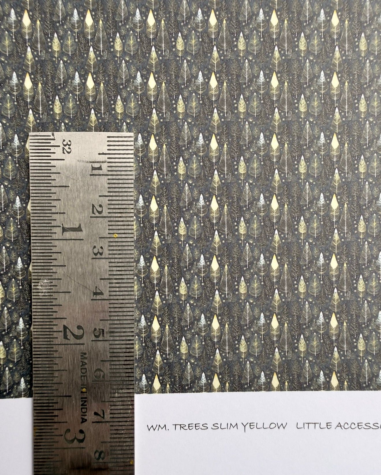 Wallpaper/fabric/carpet. WM trees slim yellow - 1/48 scale
