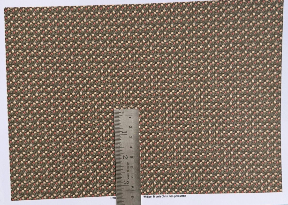 Wallpaper/fabric/carpet . WM Christmas poinsettia 1/48 scale