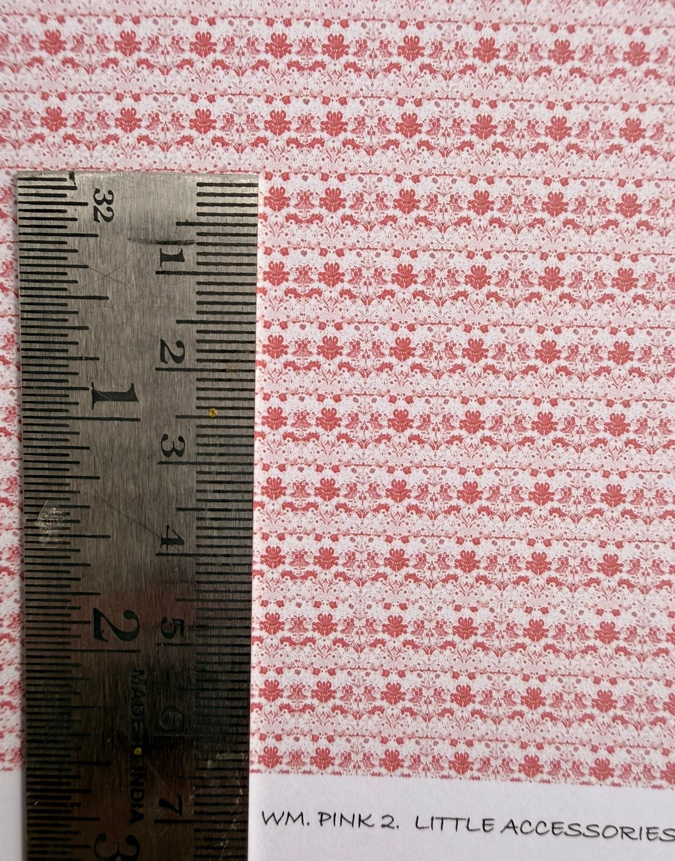 Wallpaper/fabric/carpet . WM pink 2 - 1/48 scale