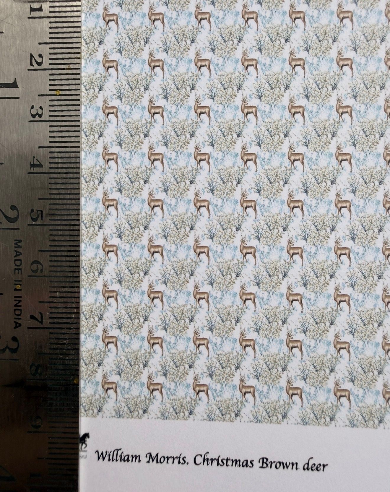 Wallpaper/fabric/carpet. WM christmas brown bear- 1/48 scale