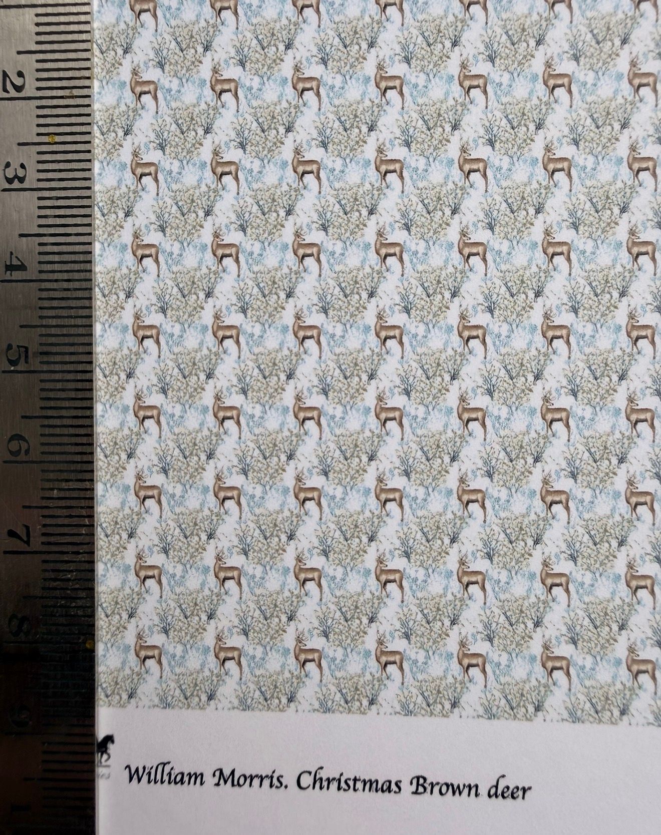 Wallpaper/fabric/carpet. WM christmas brown bear- 1/48 scale