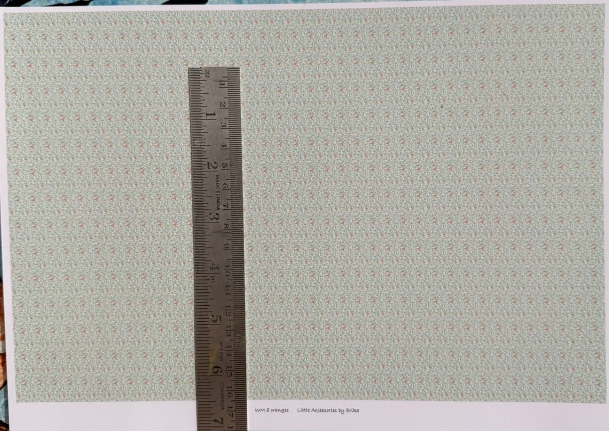 Wallpaper/fabric WM 8 oranges. 1/48 scale