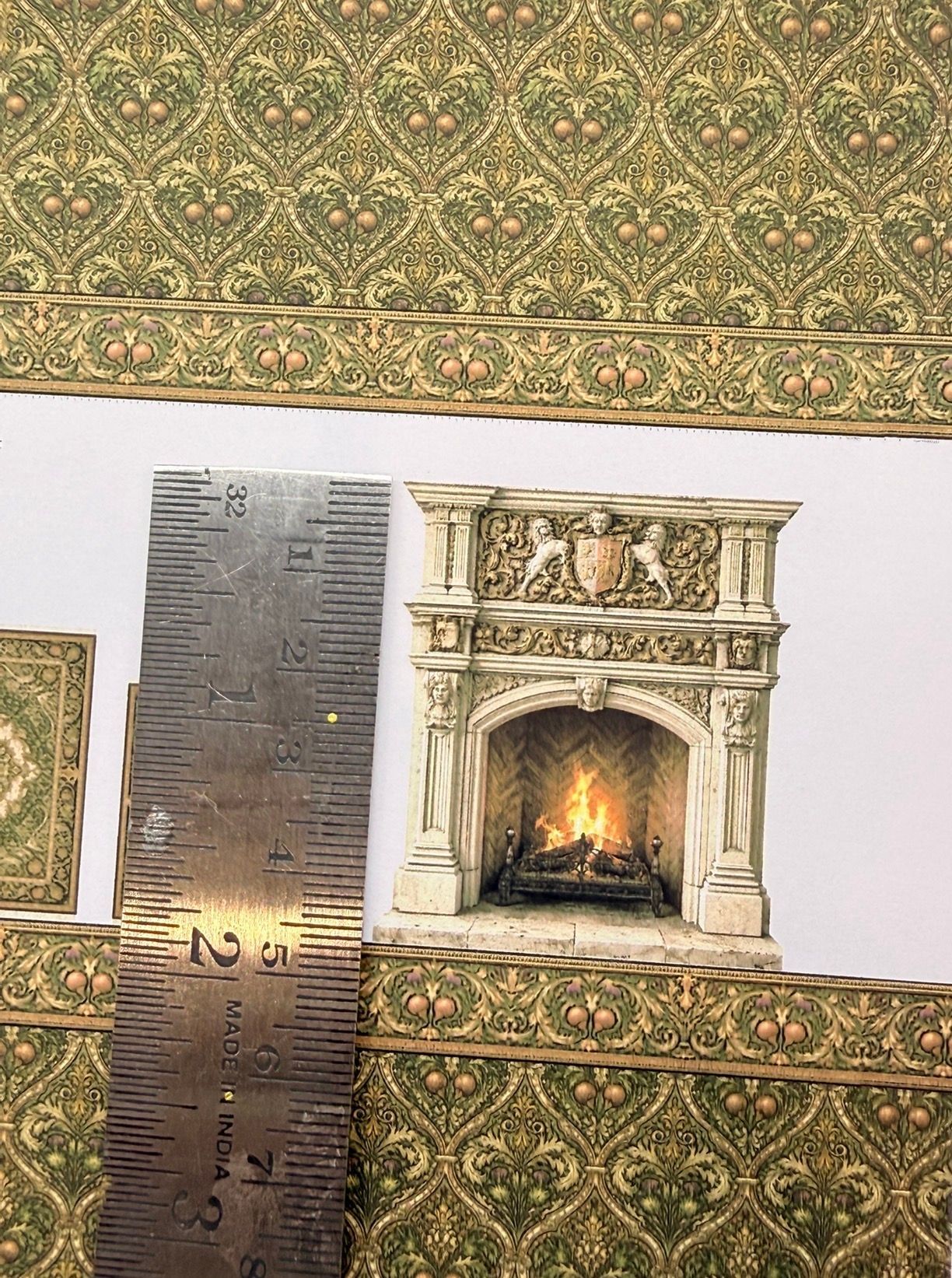 Wallpaper/fabric/carpet. SET Jacobean pomegranate 2 - 1-48 scale